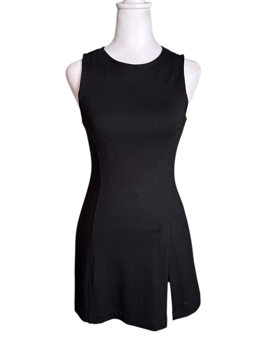 Bad Birdie Top Womens XS Black High Slit Tunic Sleeveless Golf Athletic Stretch